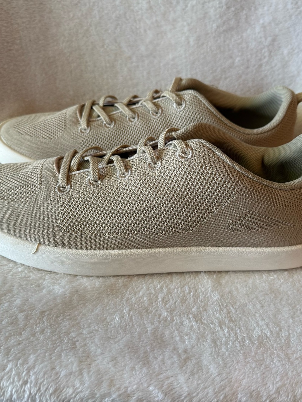 George 11 Men's Knit Casual Sneakers -‎ Neutral Tan Slip On New